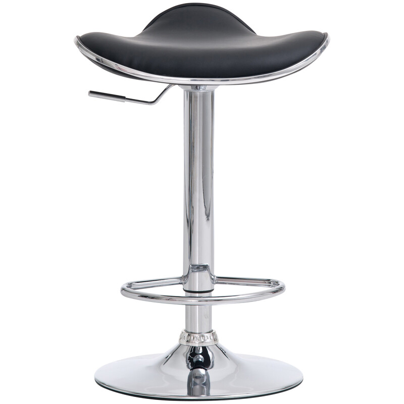 Eleganta justerbara barstolar i konstläder med kromad ram