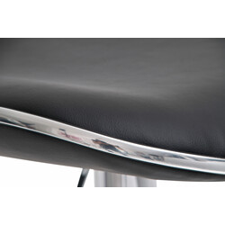 Eleganta justerbara barstolar i konstläder med kromad ram