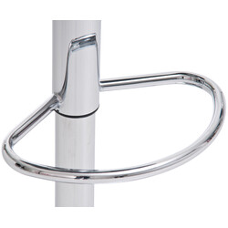 Eleganta justerbara barstolar i konstläder med kromad ram