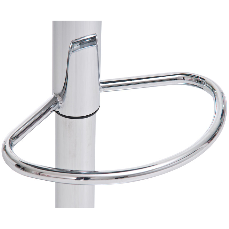 Eleganta justerbara barstolar i konstläder med kromad ram