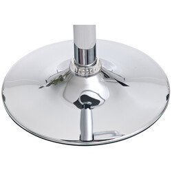 Eleganta justerbara barstolar i konstläder med kromad ram