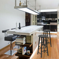 2-pack barstolar med marmormönster och fotstöd, 71 cm sitthöjd, svart design