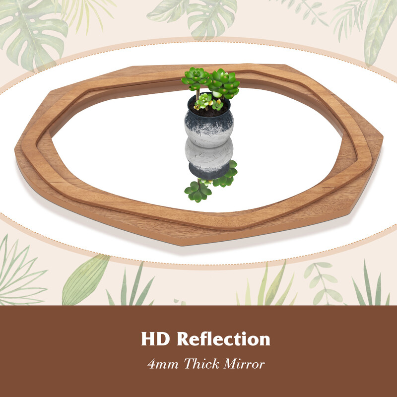 Oregelbunden dekorationsspegel vattentät väggspegel 89,5 x 66 cm modern design