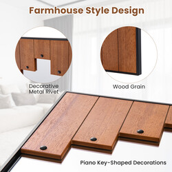 Rektangulär spegel med träram 60 x 95 cm rustik väggspegel med tvåvägskrokar