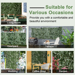 Konstgjord växtvägg med murgröna 300x100 cm för insynsskydd och vindskydd