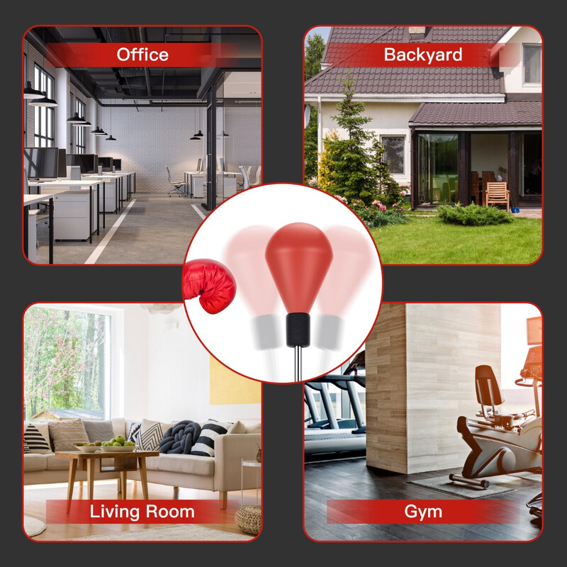 Justerbar fristående boxsäck med handskar för hela familjen 140-158 cm