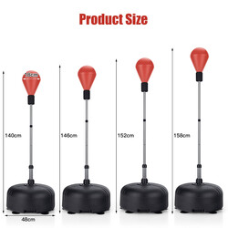 Justerbar fristående boxsäck med handskar för hela familjen 140-158 cm