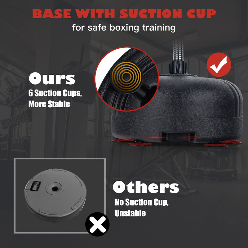 Justerbar fristående boxsäck med handskar för hela familjen 140-158 cm