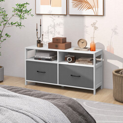 Byrå med 2 lådor och öppna hyllor för mångsidig förvaring 100 x 30 x 53 cm