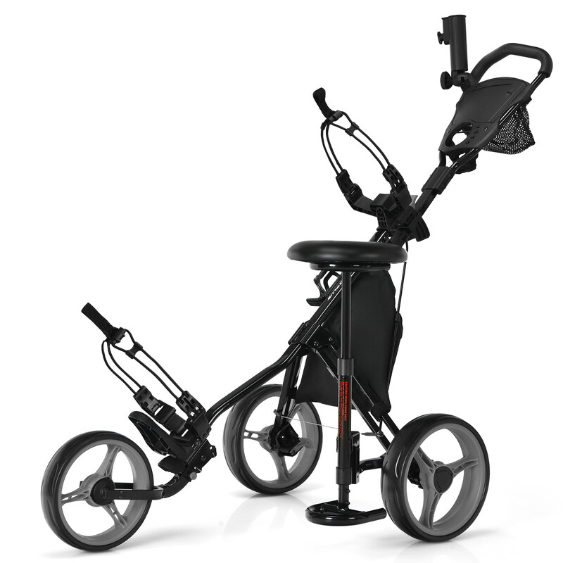 Golfvagn i aluminium med tre hjul