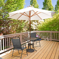 4-pack fällbara utomhusstolar med andningsbart tyg och halkfria fötter för terrass och trädgård