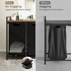 Tvättkorg med två fack och avtagbara påsar för enkel organisering