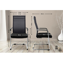 Brenda besöksstol med modern design och gungfunktion