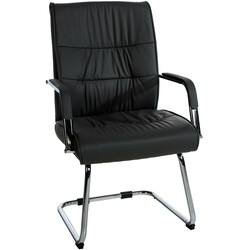 Lyxig besöksstol i konstläder med ergonomisk design