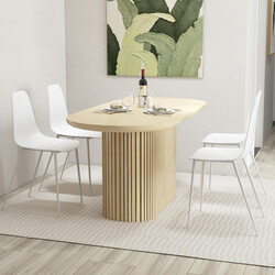 4-pack moderna vita matstolar utan armstöd med metallben för elegant inredning