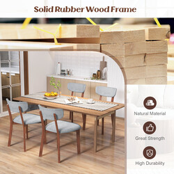 2-pack eleganta och ergonomiska grå matstolar med ryggstöd och gummityä-stomme