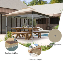 Paviljong 3,6x3,6m med dubbeltak, vattentät, stabil, UV-skydd 50+, vintertålig