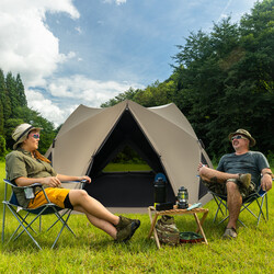 Pop-up-tält för 4-6 personer med regnskydd och takfönster för camping och friluftsliv