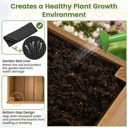 Odlingsbänk på hjul med spaljé och tygfoder för trädgård 90 x 29 x 129 cm