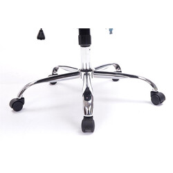 Elegant justerbar kontorsstol med konstläder och gungfunktion