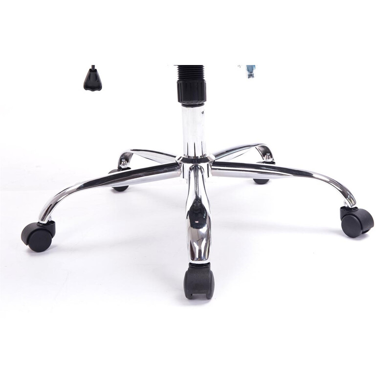 Elegant justerbar kontorsstol med konstläder och gungfunktion