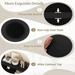 Svart skobänk med sittplats och 8 fack, hållbar upp till 230 kg