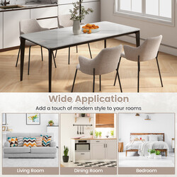 2-pack ergonomiska matstolar med böjt ryggstöd och armstöd i beige