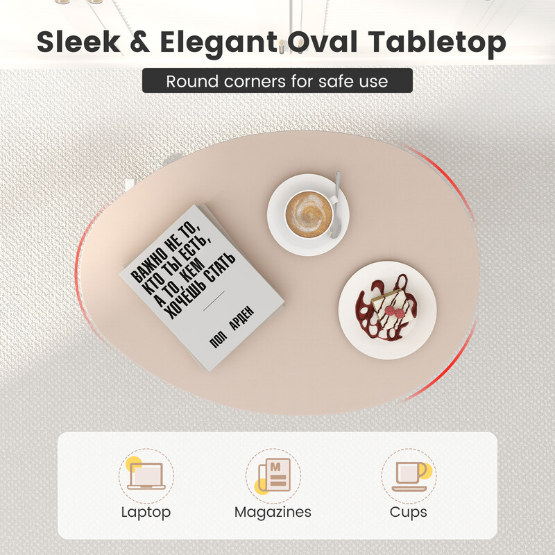 Höj- och sänkbart rosa laptoptbord med hjul för flexibel arbetsyta 74–108 cm