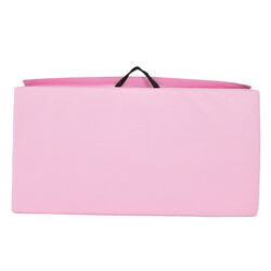Vikbar gymnastikmatta med handtag och halkfri yta 180 x 60 x 5 cm rosa