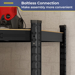 Hörnhylla 100 x 80 x 180 cm med 4 justerbara hyllplan och hög bärförmåga