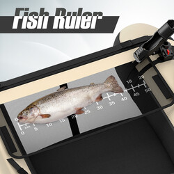 Uppblåsbar fiskeflotte med justerbart ryggstöd och spöhållare 135 x 109 x 54 cm beige