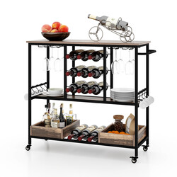 Rustik serveringsvagn med hjul