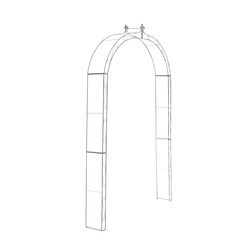 Elegant rosenbåge i pulverlackerat järn för klätterväxter