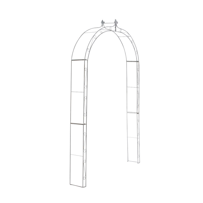 Elegant rosenbåge i pulverlackerat järn för klätterväxter