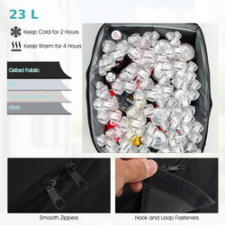 Gungsoffa med kylväska och justerbart soltak för två personer brun 180 x 124 x 161,5 cm