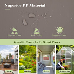 Hög odlingslåda med justerbar spaljé och vattenreservoar för trädgård och balkong