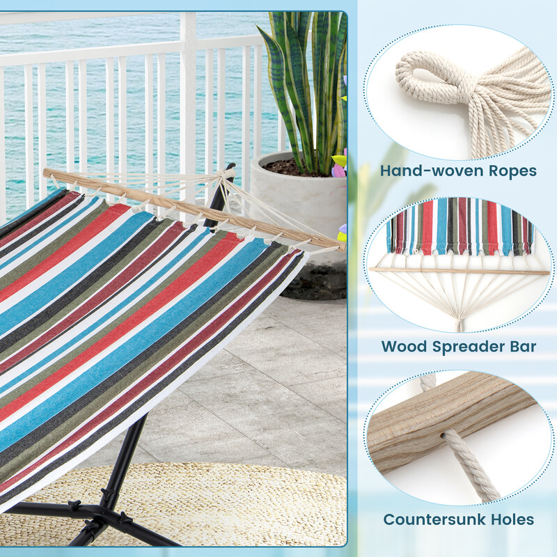 Hängmatta med ställning och bärväska för utomhusbruk - bekväm och hållbar design