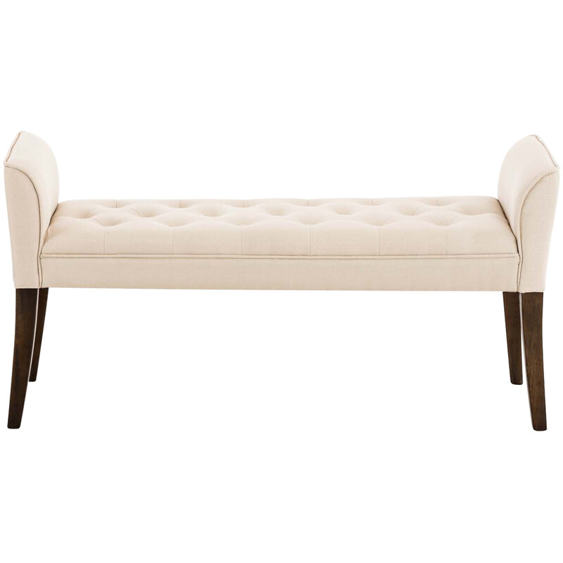 Elegant vilstol med quiltad klädsel och gummiträben