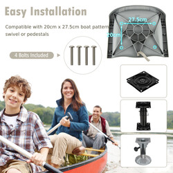 Hopfällbar båtsits med låg ryggstöd och vattentät PVC-klädsel för maximal komfort