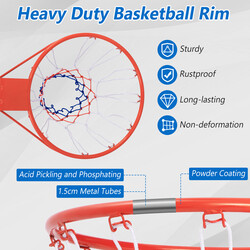 Basketkorg för dörr och väggmontering, hållbar metallkonstruktion, orange, enkel installation