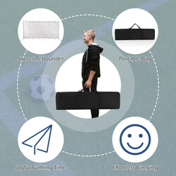 Fotbollsmål för barn med bärväska - hållbart träningsnät för trädgården 372,5 x 182,5 cm