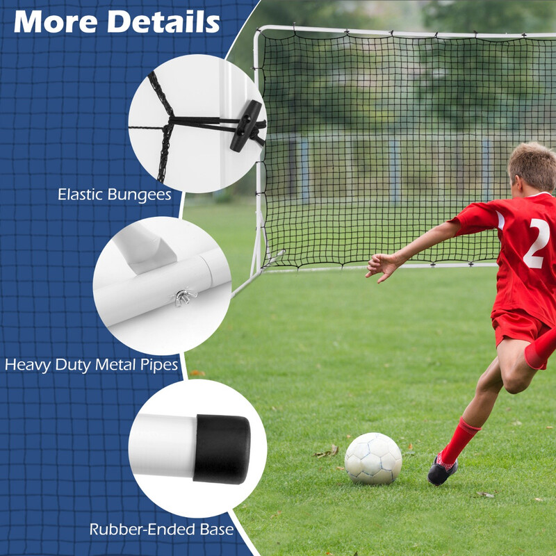 Fotbollsmål för barn med bärväska - hållbart träningsnät för trädgården 372,5 x 182,5 cm