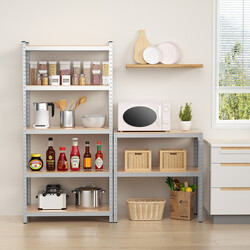 Robust lagerhylla i metall med 5 justerbara hyllplan, enkel montering, 91 x 46 x 183 cm