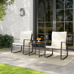 2 gungstolar och bord för balkong