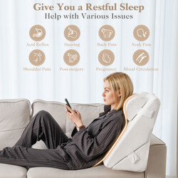 Ergonomisk kilkudde med minnesskum och huvudstöd för bättre sömn