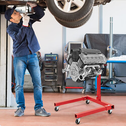 Motorstativ 680 kg med 360° rotation och justerbara armar för motorunderhåll