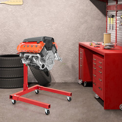 Motorstativ 680 kg med 360° rotation och justerbara armar för motorunderhåll