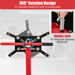 Motorstativ 680 kg med 360° rotation och justerbara armar för motorunderhåll