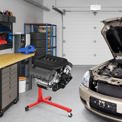 Motorstativ 340 kg med 360° rotation och justerbara armar för garageanvändning