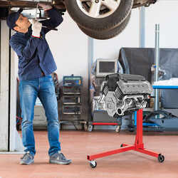 Motorstativ 340 kg med 360° rotation och justerbara armar för garageanvändning